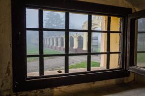 old wooden window in the building