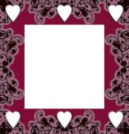 heart frame pink