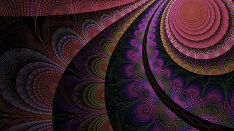 background with fractal colorful spirals