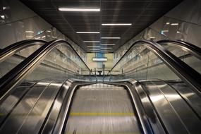 escalator at the train station in Dusseldorf