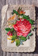 decorative napkin with flowers