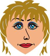 woman blonde blue eyes face female