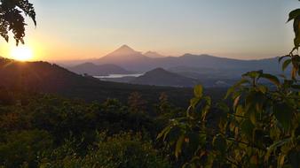 Sunset Volcano Landscape