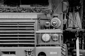 army car front view