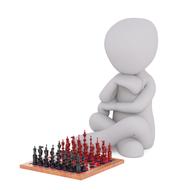 colorful pieces on a chessboard