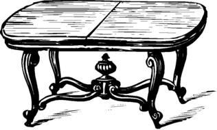 drawing of a nice vintage table