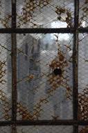 broken dirty window