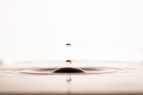 drop falling on water