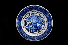 beautiful plate with a picture of fish