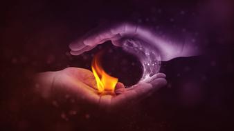 fantastic picture of the balance between water and fire