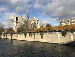 beautiful street by the river