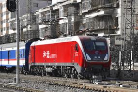 iron locomotive on the road