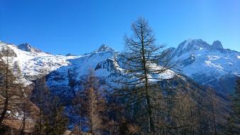 alpine snowy mountains