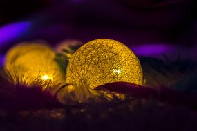 yellow burning balloons