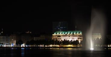 wonderful Hamburg lights and Alster Water