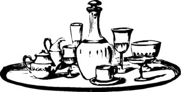 painted teapot set