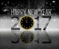 background happy new year 2017 drawing