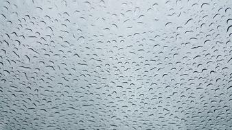 wet window in rainy weather