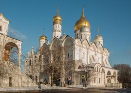 Moscow church with golden domes