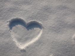 heart snow snow romance symbol