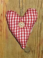 fabric heart on the wall