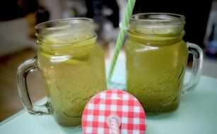 sweet lemonade in glasses