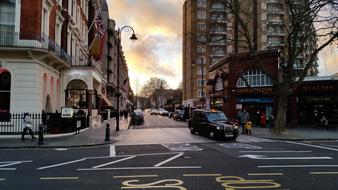 cityscape of London street