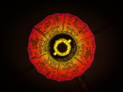 Chinese lantern with inscriptions