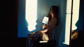 Girl Tattoo and lamp
