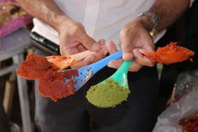 spices on spoons