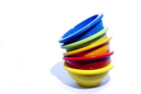 colorful plastic plates