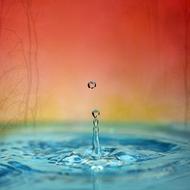 colorful digital fantasy, drop of water