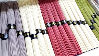 colorful noodles dry