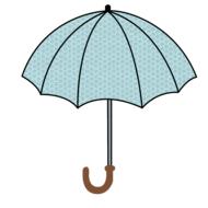 umbrella blue texture decoration drawing
