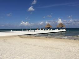 restaurant on the bridge on the beach