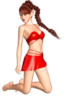 beauty girl young sexy 3d drawing