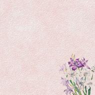 pink paper with purple flowers drawing