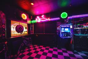 colorful bar interior