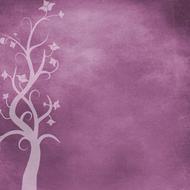 violet background of tree drawing scrapbooking paper