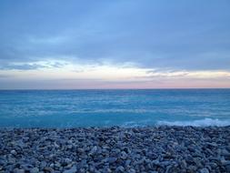 landscape of the blue sea coastline