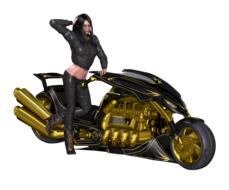 clipart of girl with bike