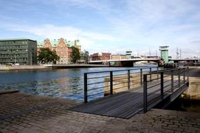 view from the bridge to the architecture of Copenhagen