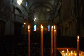 dark Church Candles Lights