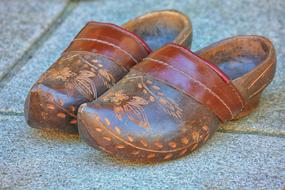decorative wooden shoes