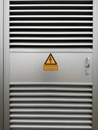 Current Voltage Energy door sign