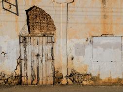 old wooden doors in a house in cyprus