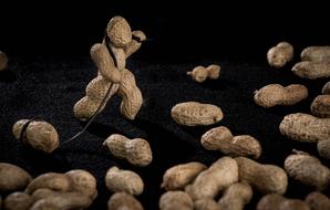 Peanut figure with a rope