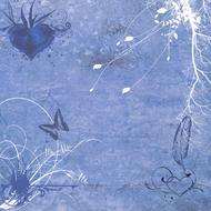 background scrapbooking paper blue whte drawing