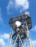 iron tower with antennas