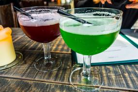 delicious colored cocktails